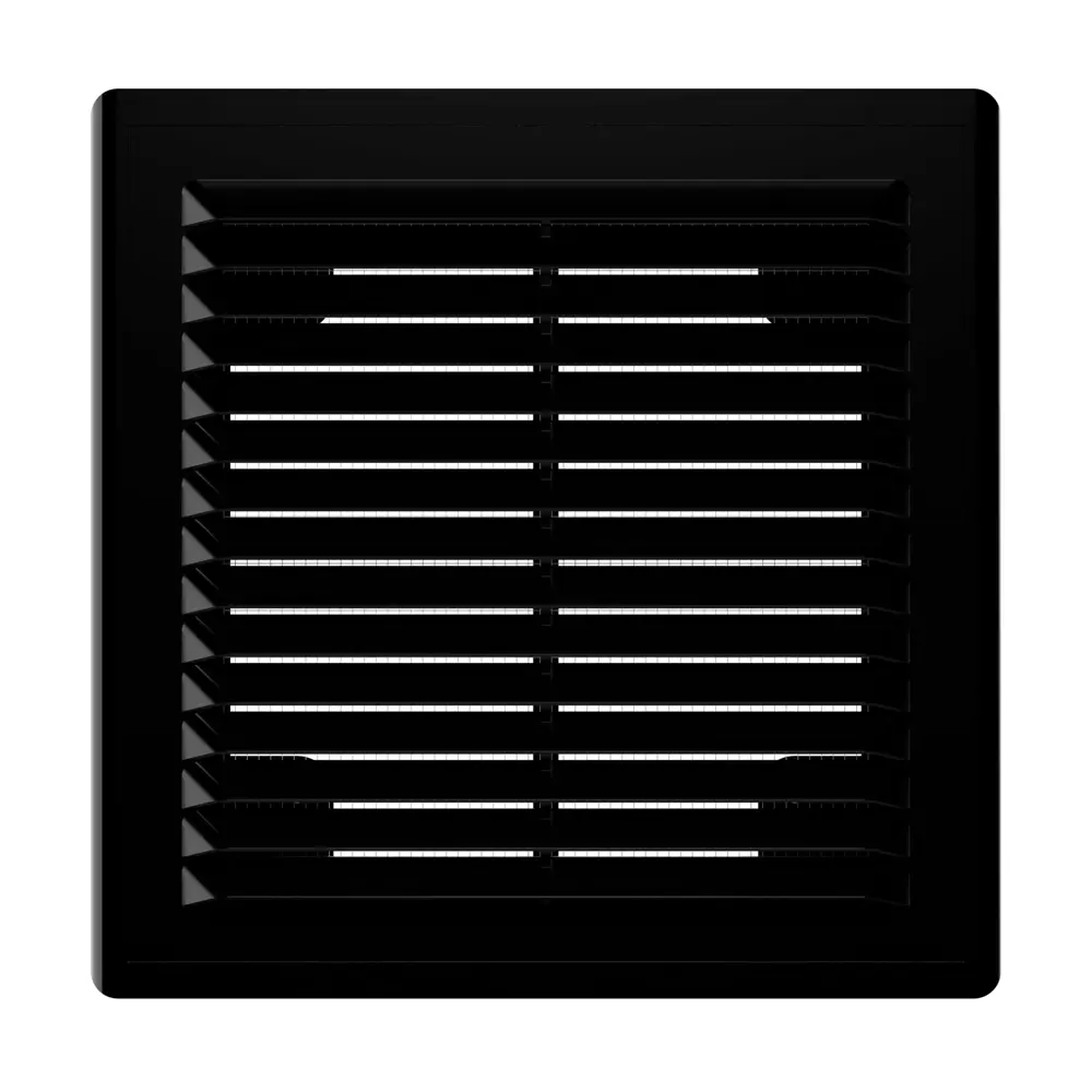 Вентиляционная решетка с сеткой Era Р 150x150 мм пластик цвет черный STLM-2106247 - Вид №3