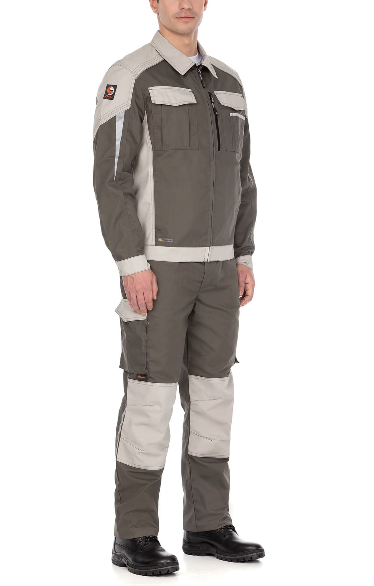 4957107 Костюм  NEW серый хаки с серым песком STATUS  Летняя спецодежда  размер 64-66/170-176  - Вид №11