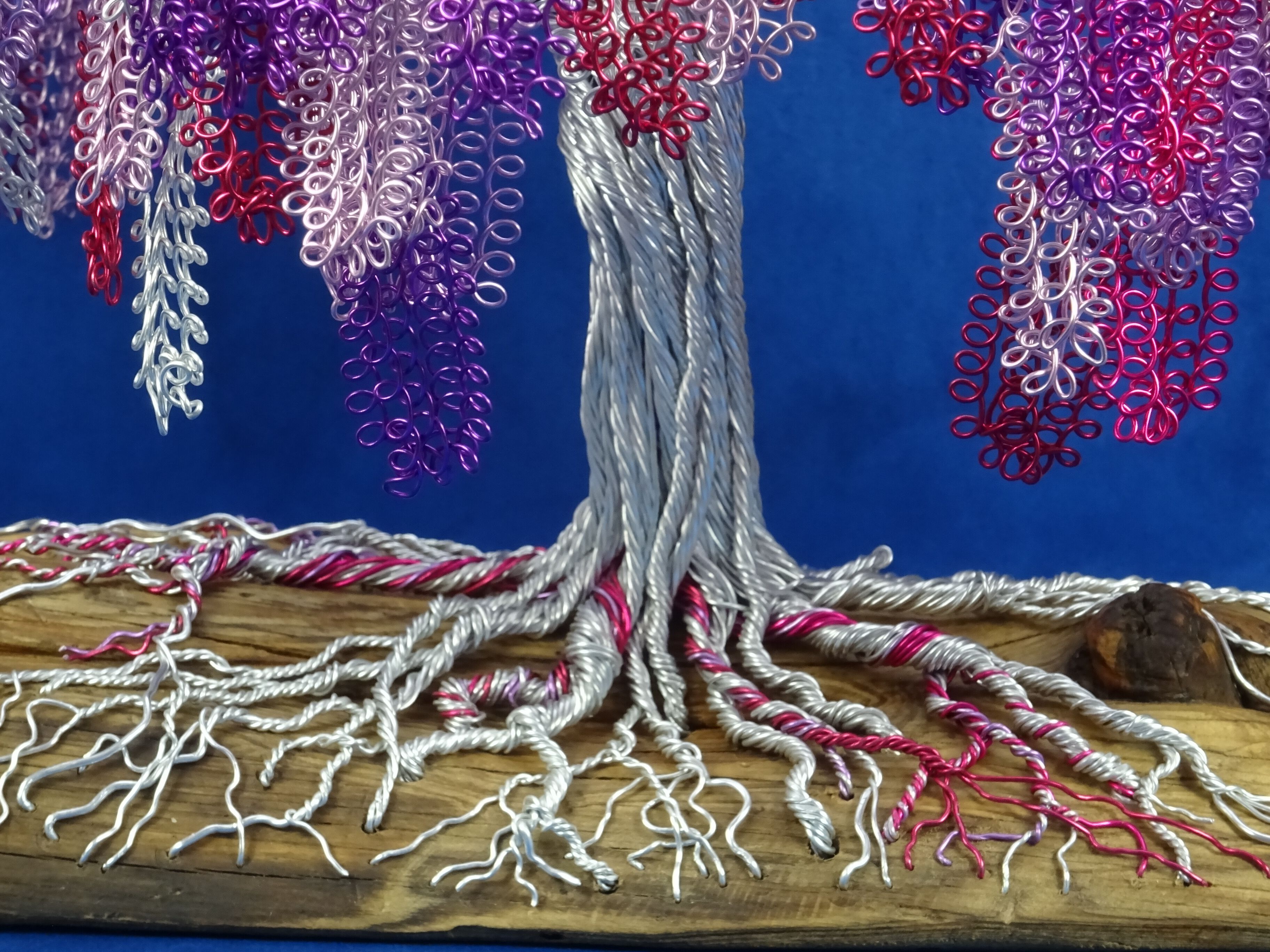 Скульптура из алюминия и оливкового дерева Mosche Bianche Zen Bonsai ARCH-00005033 - Вид №3