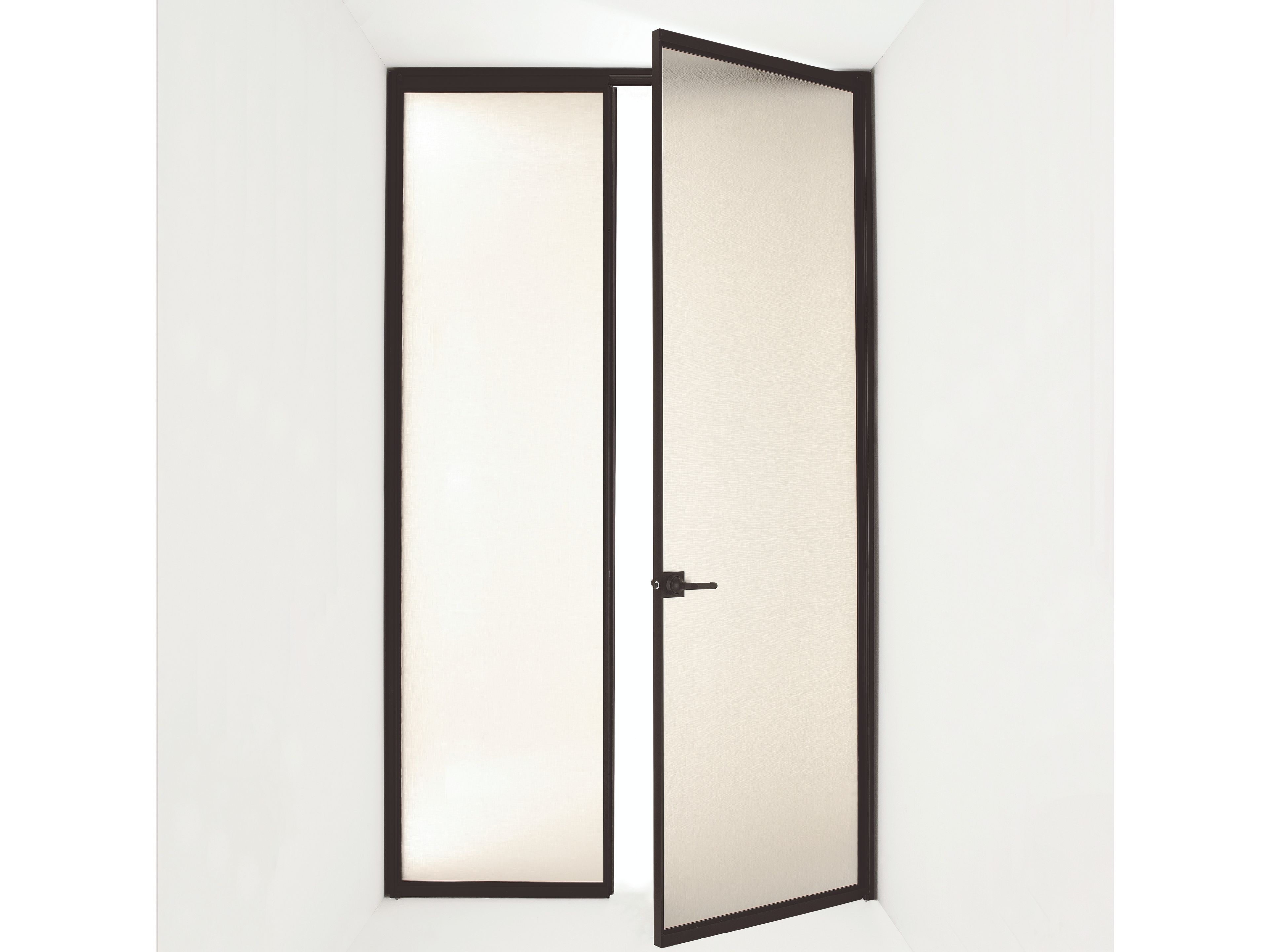 Стеклянная распашная дверь без поддельной рамы ALBED ARCH-00034251