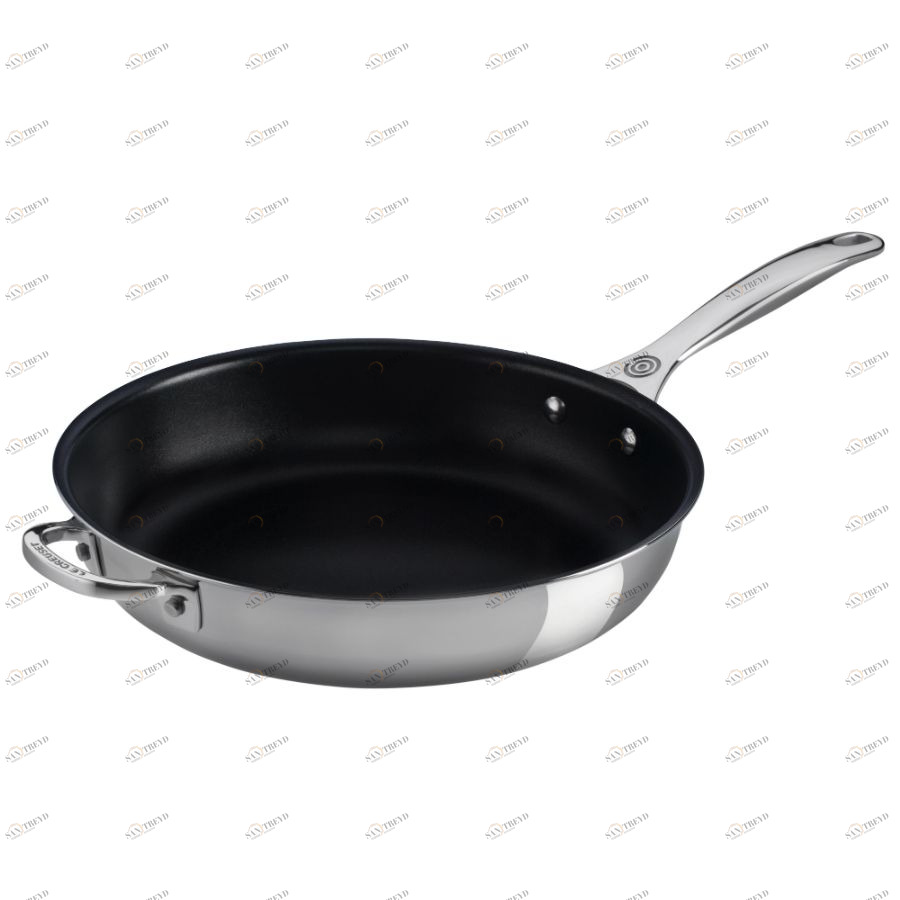 Сковорода Le Creuset с дополнительной ручкой, нержавеющая сталь, антипригарное покрытие, Ø20 см, сер 96600228000000