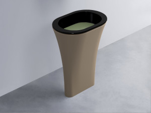 AMLA65-N+AMPILO-AG+AMCOLO-AN Раковина Amedeo Ovale отдельностоящая cielo Enjoy + Amedeo