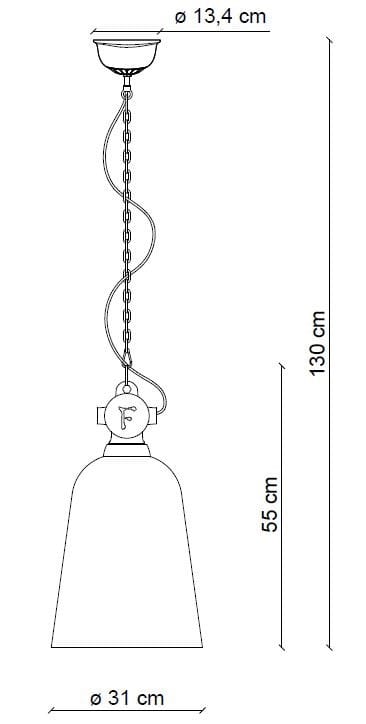 Промышленный стиль керамический подвесной светильник FERROLUCE Industrial ARCH-00062589 - Вид №2