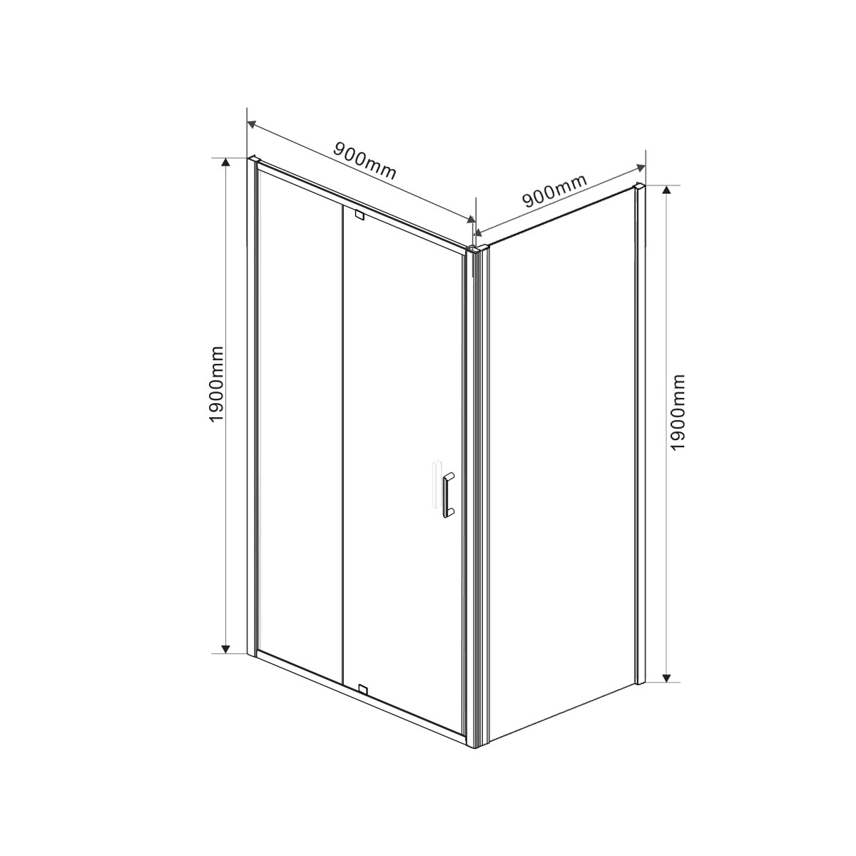 VSR-1I809090CL Душевой уголок Vincea Intra Santreyd  - Вид №6