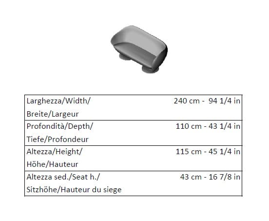 2-местный контрактный диван La Cividina Mon Coeur ARCH-00118327 - Вид №4