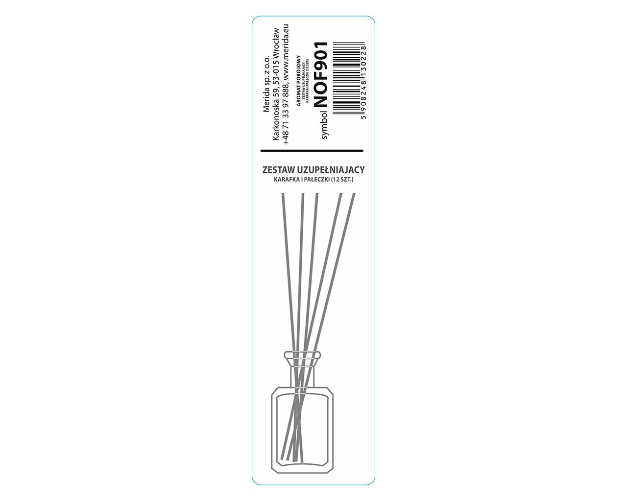 NOF901 Дополнительный набор - графин и палочки для еды (12 шт.) Merida 