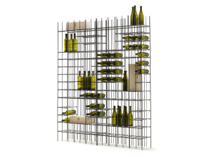 Металлическая напольная винная стойка