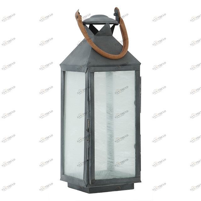 Подсвечник-фонарь черный с матовым стеклом и ручкой Vanini S от Eichholtz EICHHOLTZ EICHHOLTZ 060254 Серый 