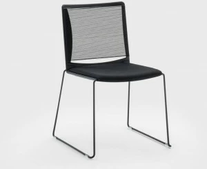 Viganò Стул на санках из ткани со встроенной подушкой Winner