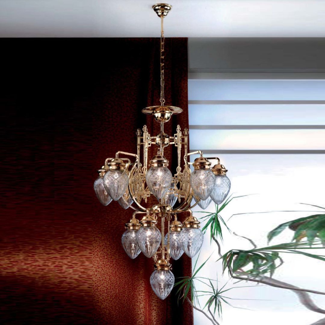 Orion LU 1440/10+5+1bronz/411 klar/Schli люстра подвесная Budapest 119454 - Вид №1