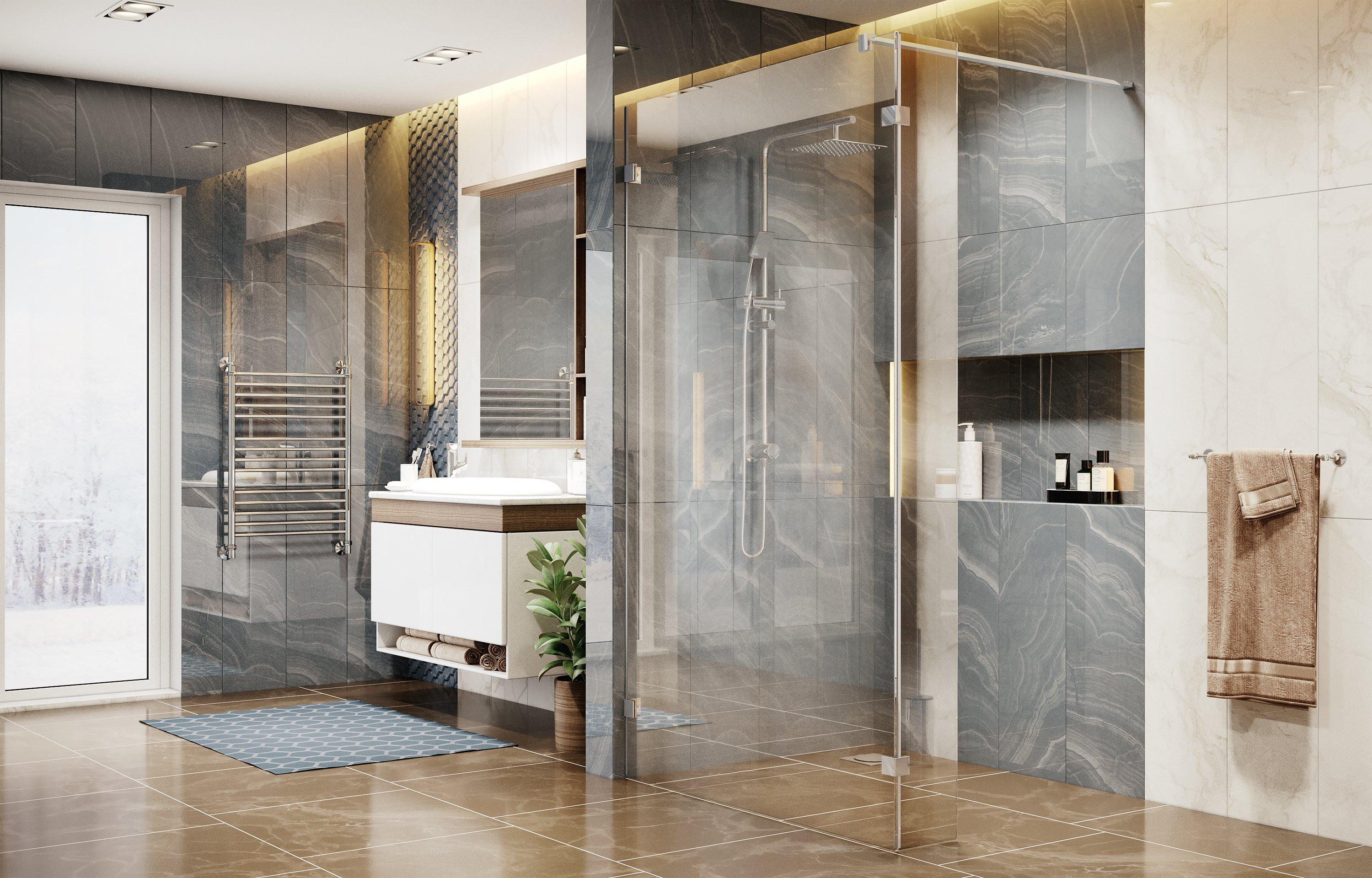 Душевая перегородка Ambassador Waik-in 15031108 (1200x2000), 1 место Walk-in - Вид №1