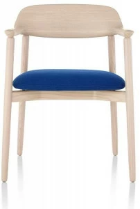 Herman Miller Стул из дерева и ткани с подлокотниками Crosshatch