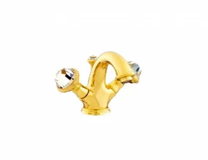 051205.E00.50 Смеситель для раковины на одно отверстие с кристаллами сваровски Яркий хром