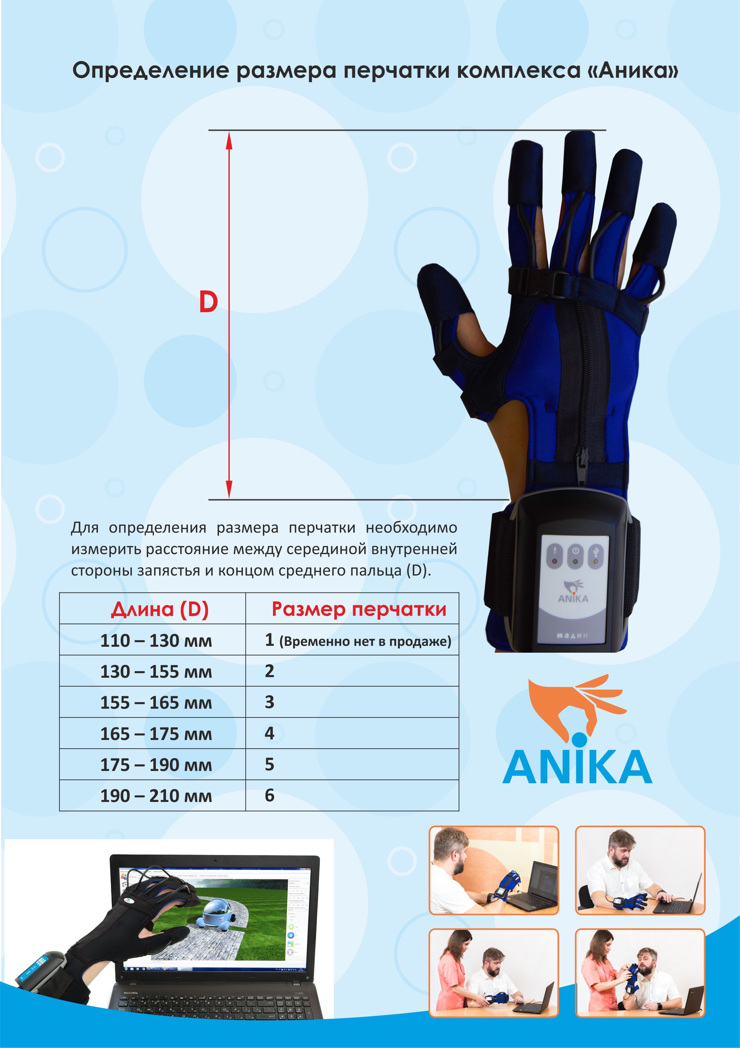 Реабилитационная перчатка Аника Santreyd MED-177 - Вид №2
