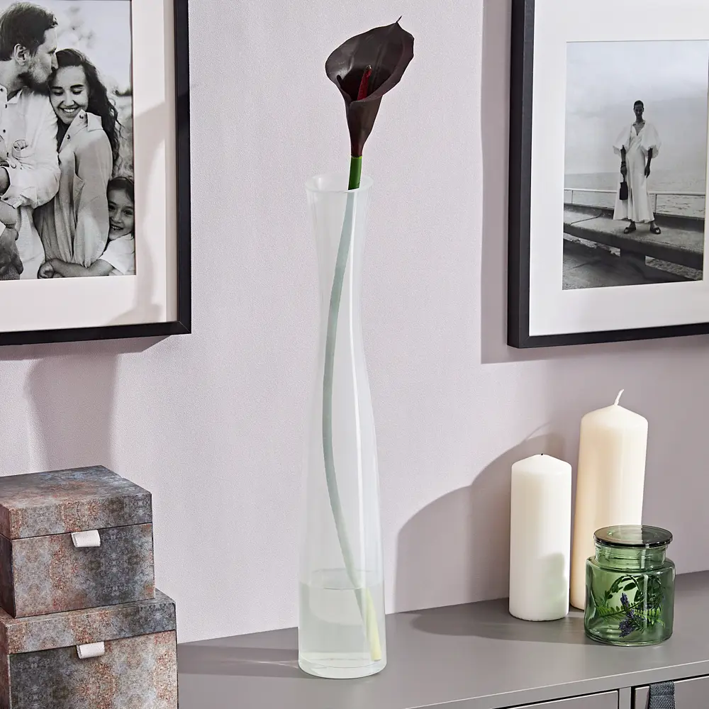 Ваза Розовая супер большая, цвет белый глянец EVIS STLM-2052892