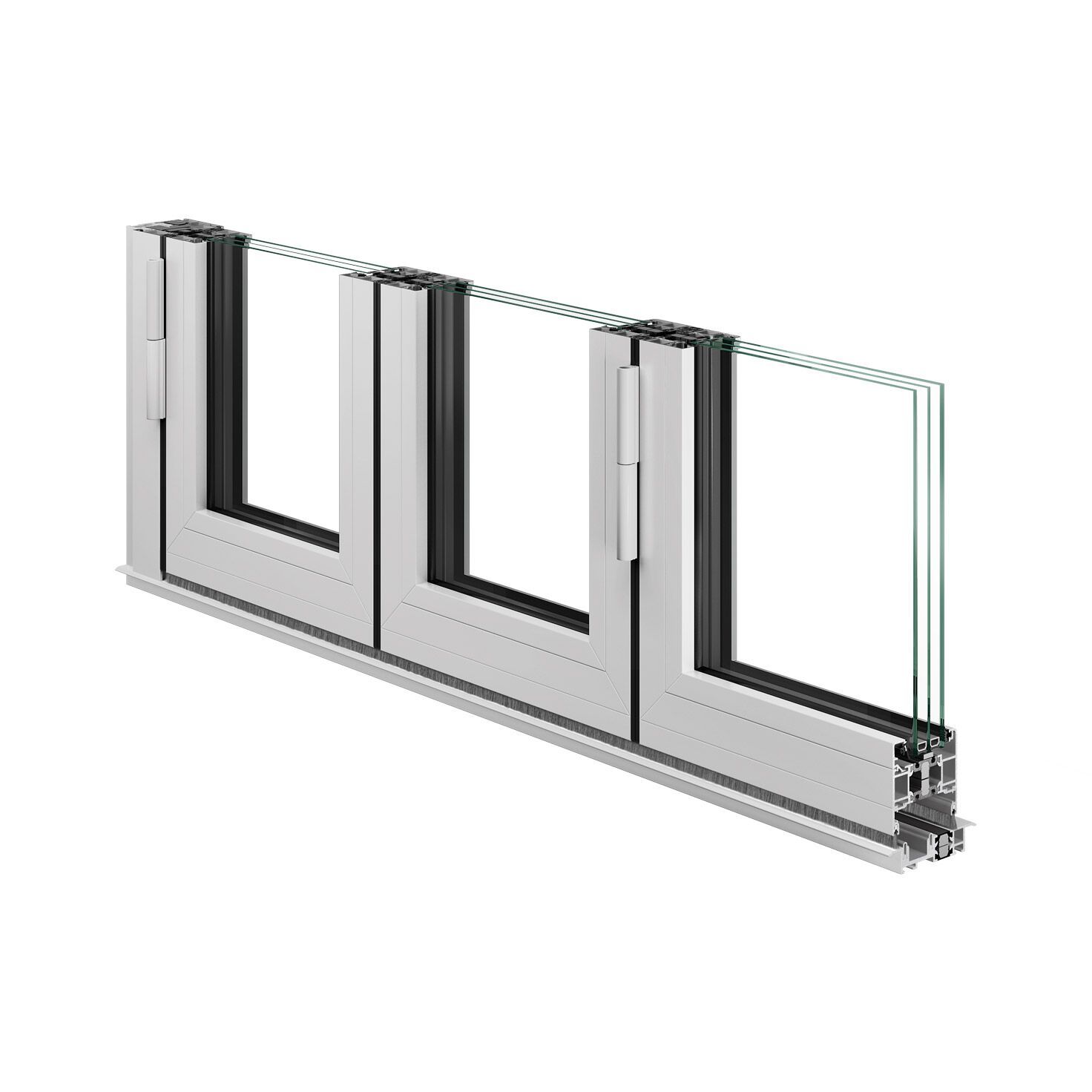Раздвижное окно из алюминиевой фольги D&V Serramenti ASS 80 FD HI ARCH-00007630 - Вид №1