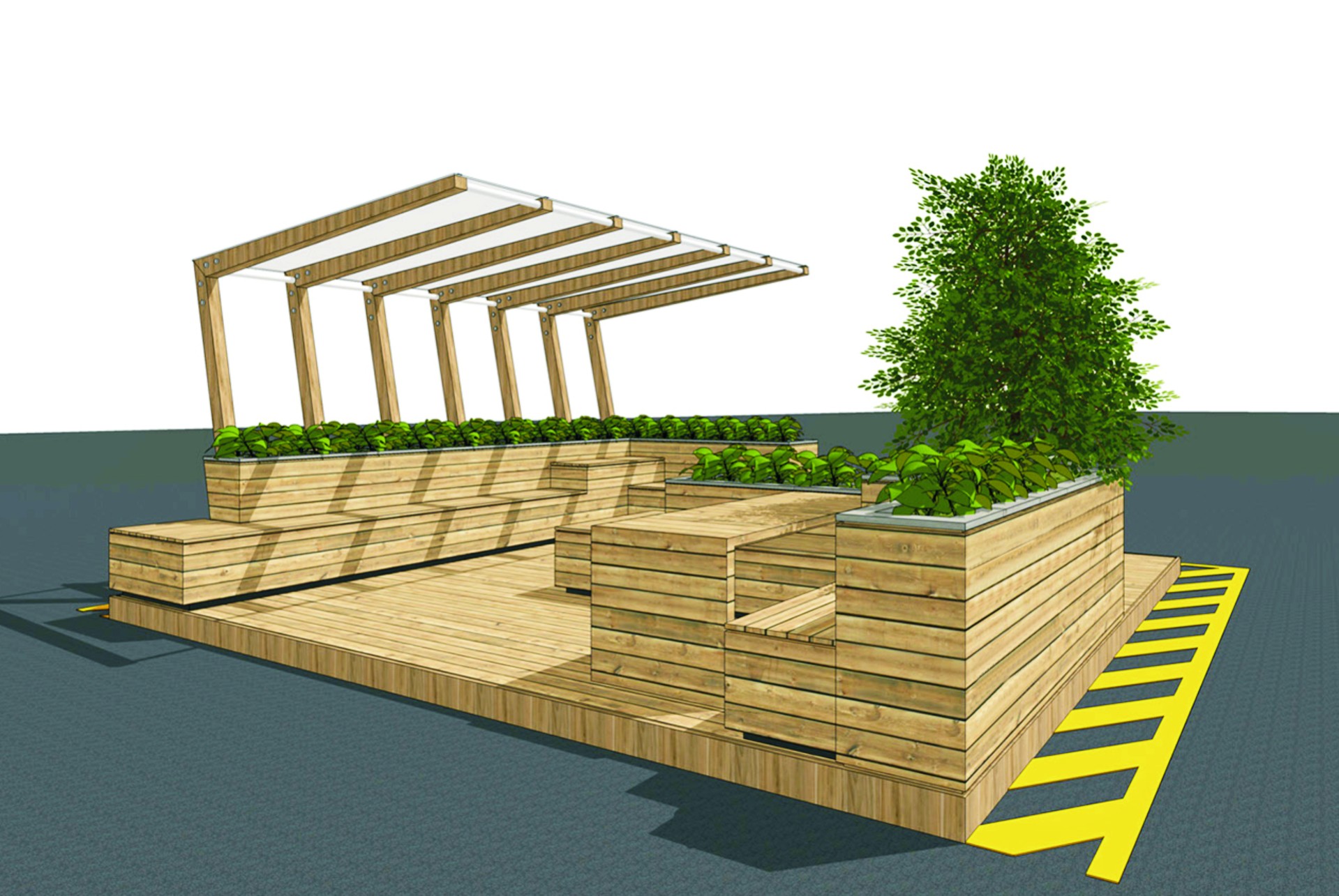 13790 ФРЕЙМ Light, парклет LAB.Space 