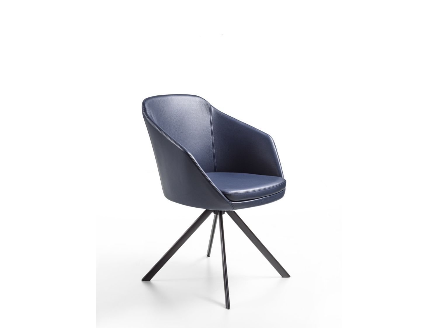 Кожаный мягкий стул с подлокотниками Riva 1920 ARM CHAIR METAL ARCH-00022450 - Вид №2