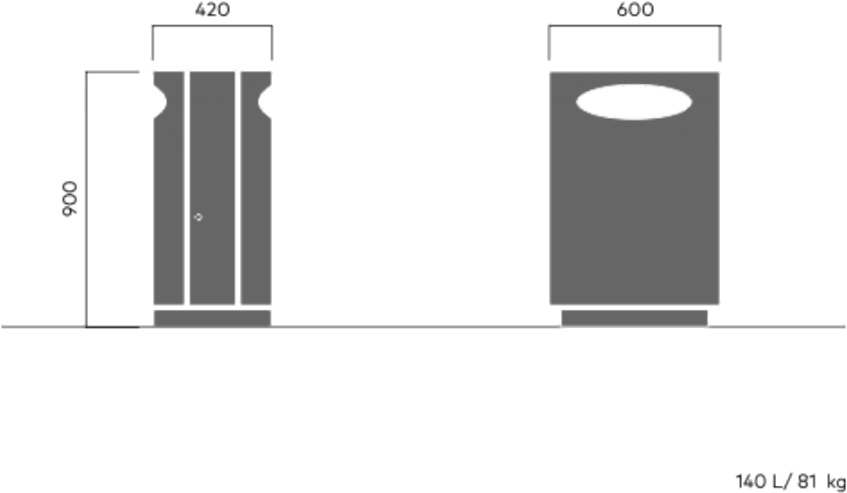 VESTRE Урна из оцинкованной стали с крышкой для улицы Urban sun-id-1420351 - Вид №21