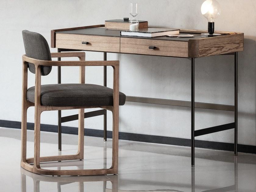 Porada Стул с подлокотниками из ясеня, обтянутый тканью Nineteen sun-id-1421236 - Вид №2