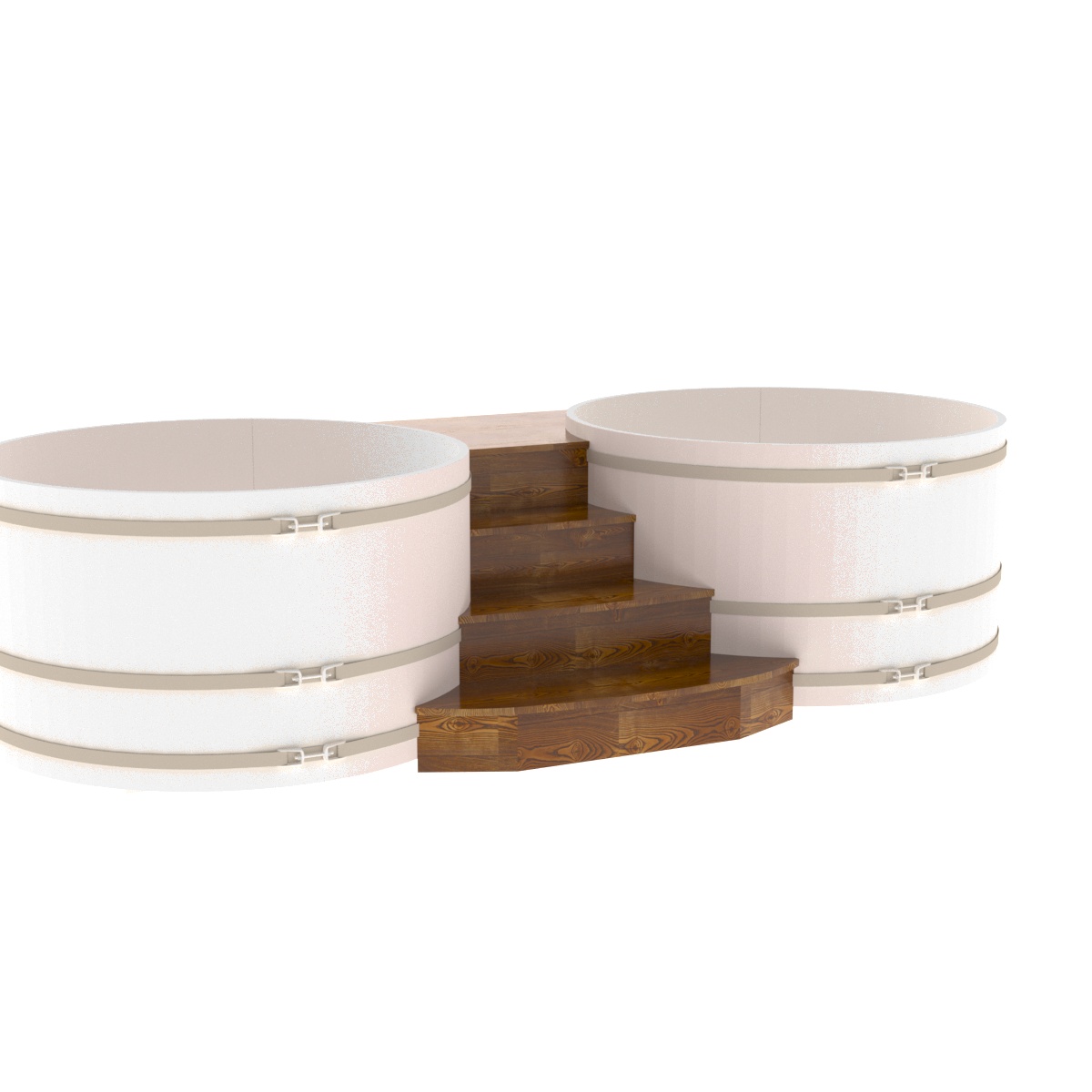 2349 Подиум на 2 купели D 1.8 СЛ морёный Alyarus 