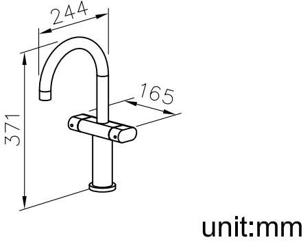 JUSTIME Кухонный смеситель, однорычажный, из хромированной латуни Perfecto 7920-96-82cp - Вид №1