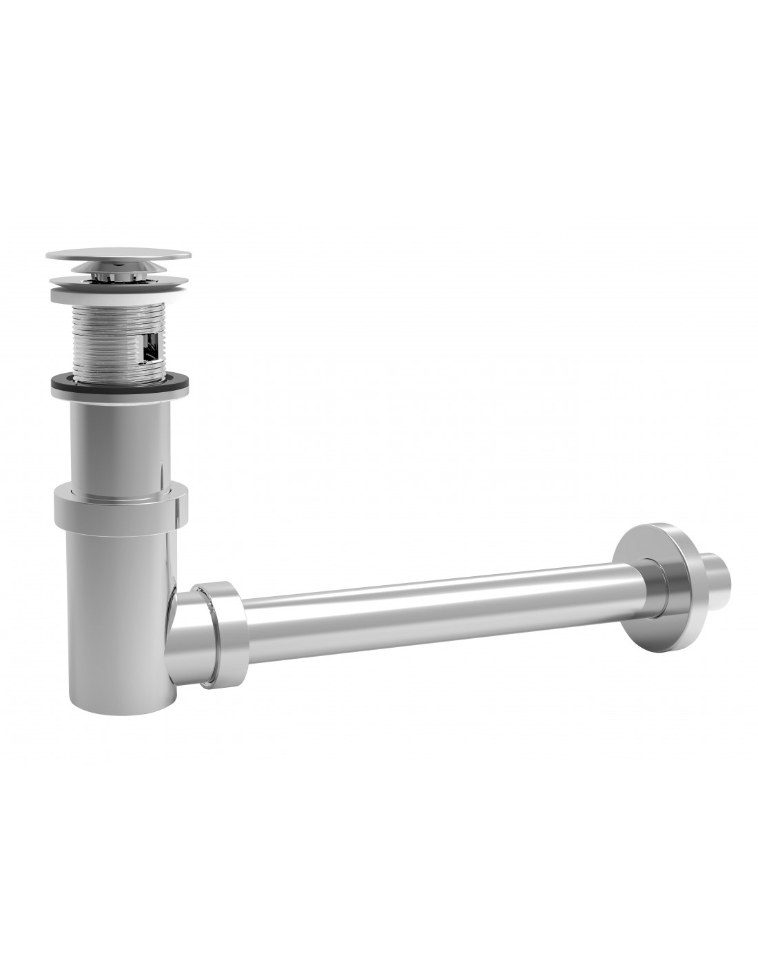 124100 000 00  Универсальный слив со встроенным сифоном Сифонетка для умывальника, двустворчатый клапан Д. 65 мм, хромированная латунь Valentin Хром 