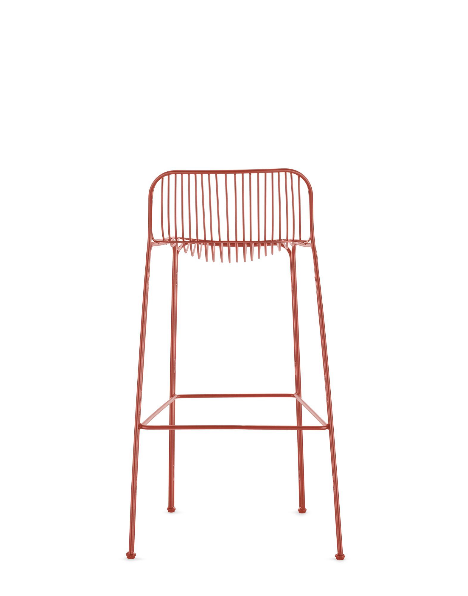 Высокий барный стул из оцинкованной стали с подставкой для ног Kartell Hiray ARCH-00128637 - Вид №9