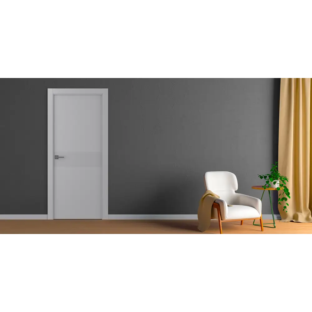 Дверь межкомнатная глухая Ивент 2 эмаль серый 2000x600 мм BELWOODDOORS STLM-2155842 - Вид №1