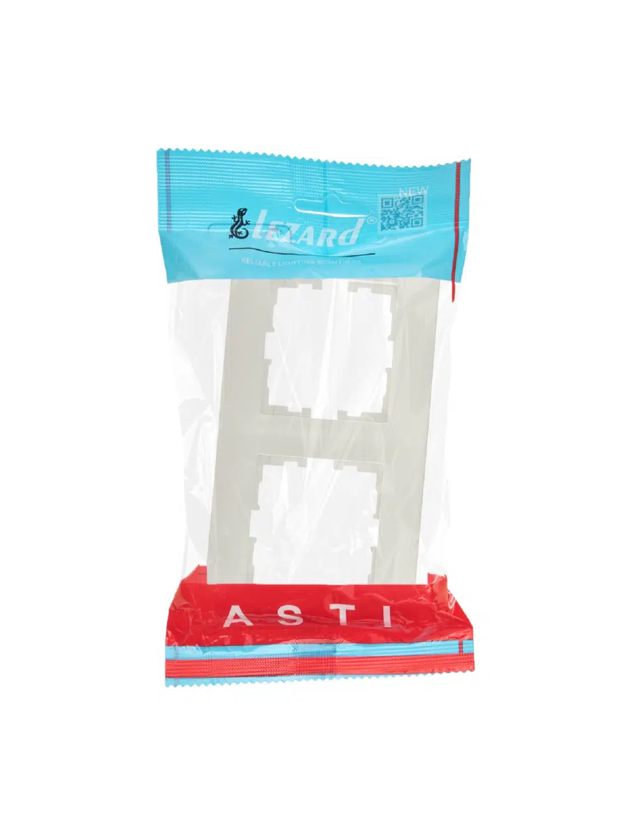 ASTI Рамка 2-ая горизонтальная б/вст крем LEZARD 7081-0300-147 - Вид №3