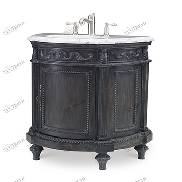 Тумбочка, средняя (от 34 до 36,5) 08055-110-329 Demilune Sink Chest - Black Ambella 