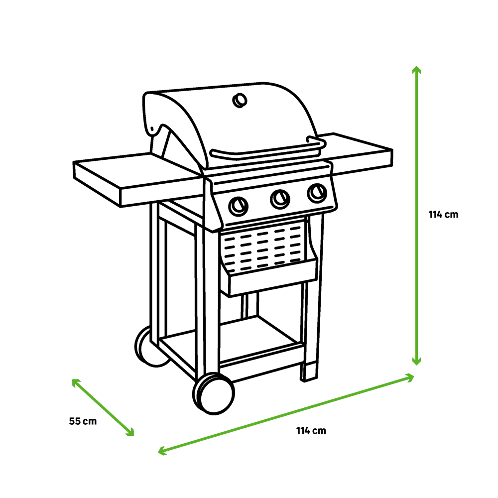 Газовый гриль NATERIAL Alton с 3 конфорками для идеального отдыха 85078974 STLM-0959126 - Вид №18