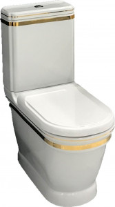 AN360-00CB00E-AD00 ANTIK Унитаз напольный с биде ДЕКОР ЗОЛОТО Creavit Antik