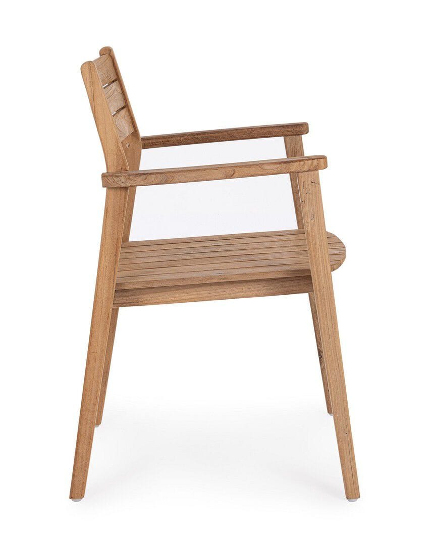Штабелируемый садовый стул из тикового дерева BIZZOTTO ADRIEL ARCH-00107747 - Вид №5