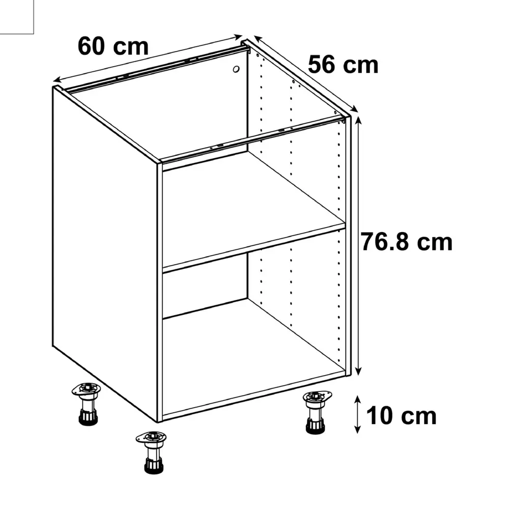 Каркас напольный Delinia ID 60x76.8x56 см, ЛДСП, цвет белый 82000302 STLM-2185609  - Вид №2