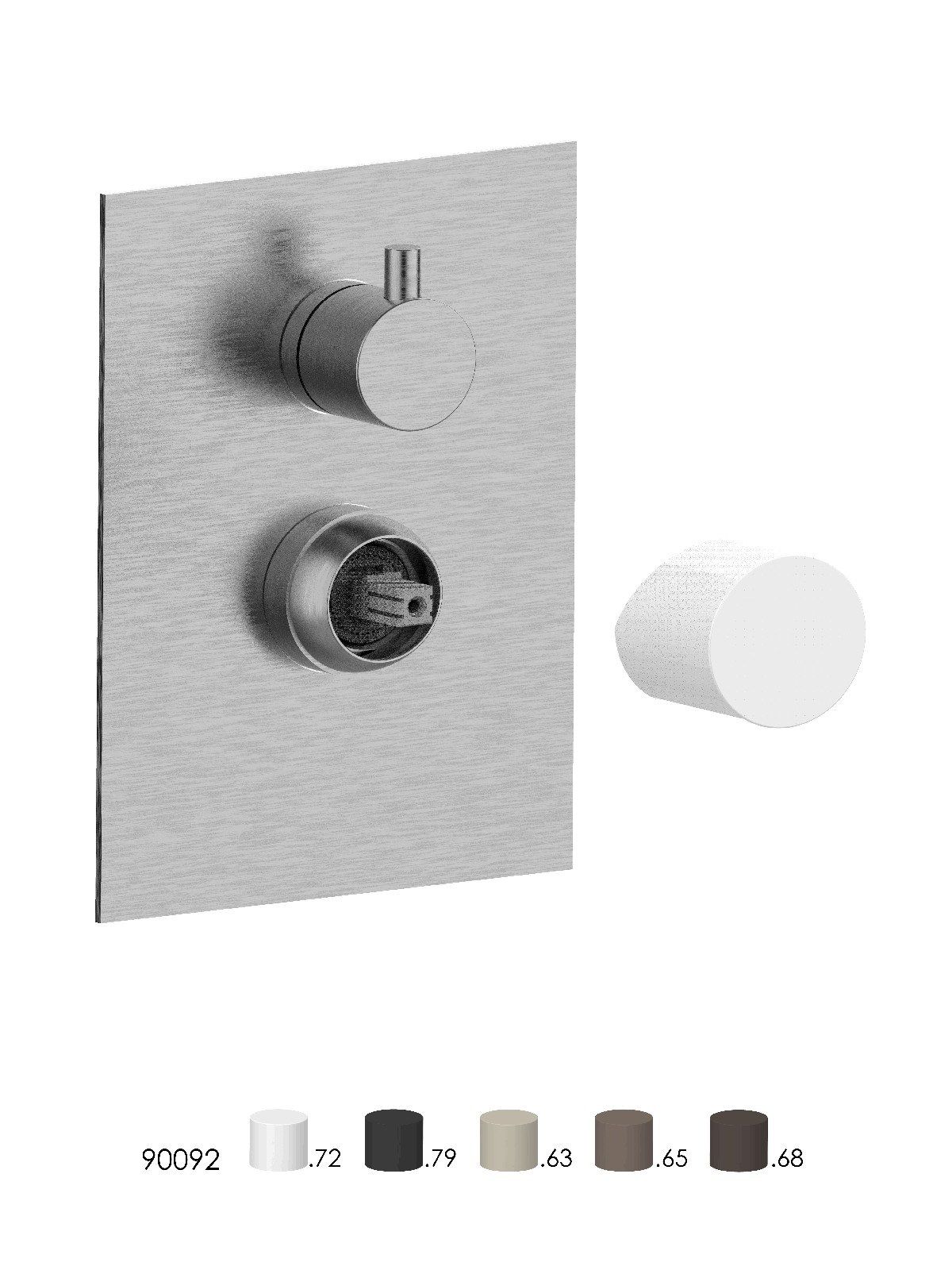 Смеситель для душа с 2 отверстиями из нержавеющей стали с переключателем Rubinetterie Frattini Pepe XLS 316 ARCH-00078432 - Вид №1