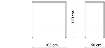 Vermobil Прямоугольный садовый высокий стол из металла Seaside Se10560 - Вид №1