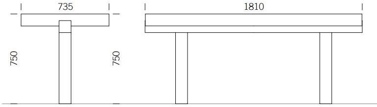 BENKERT BANKE Прямоугольный стол для общественных мест из нержавеющей стали Sicorum sun-id-1408348 - Вид №1
