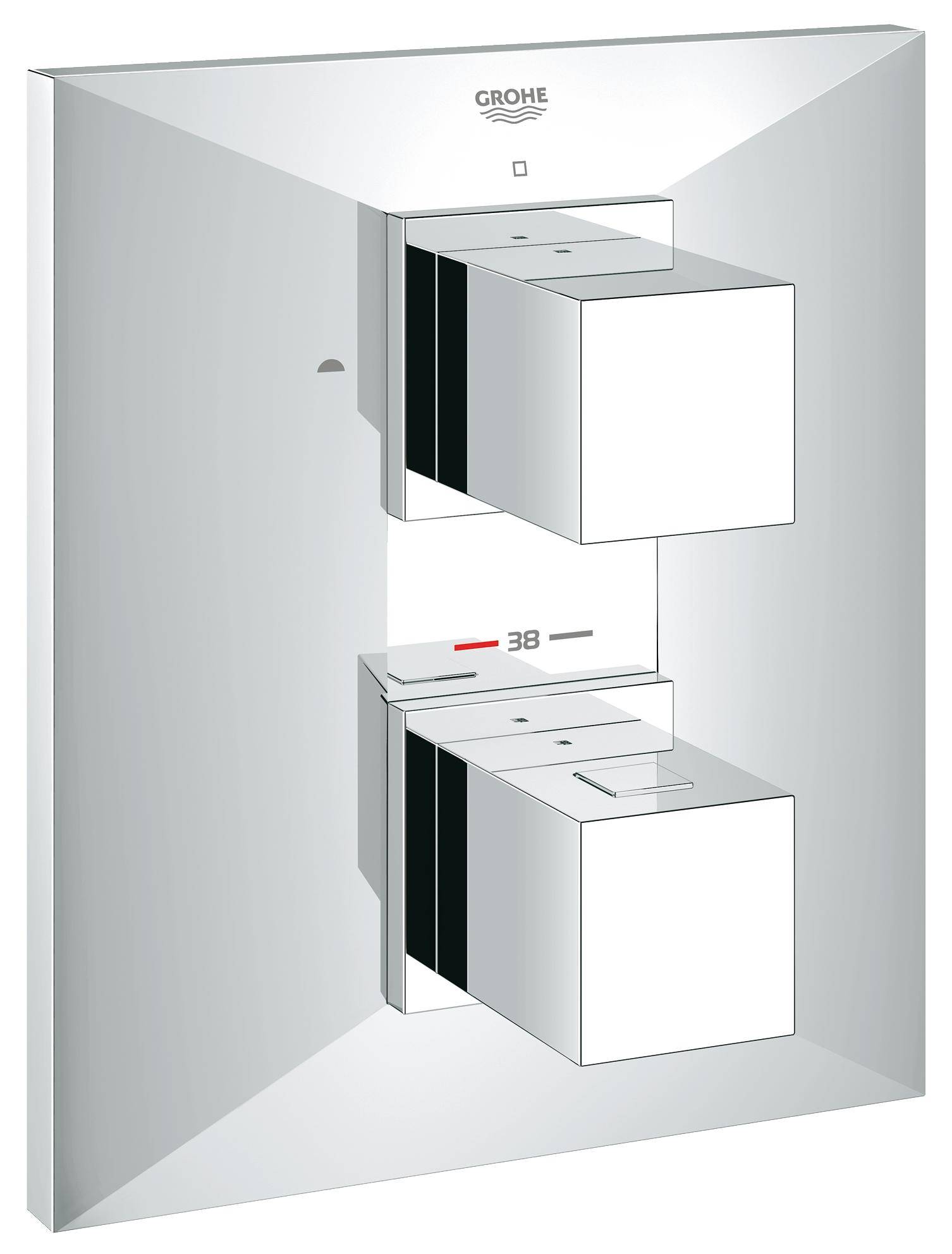 Внешняя часть термостатического смесителя для ванны GROHE Allure Brilliant, хром (19792000)