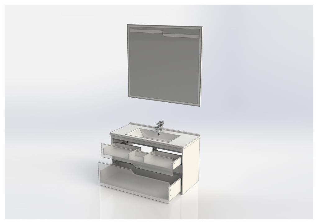 Мебель для ванной Aquanet Модена 100 белый 00199303 - Вид №4