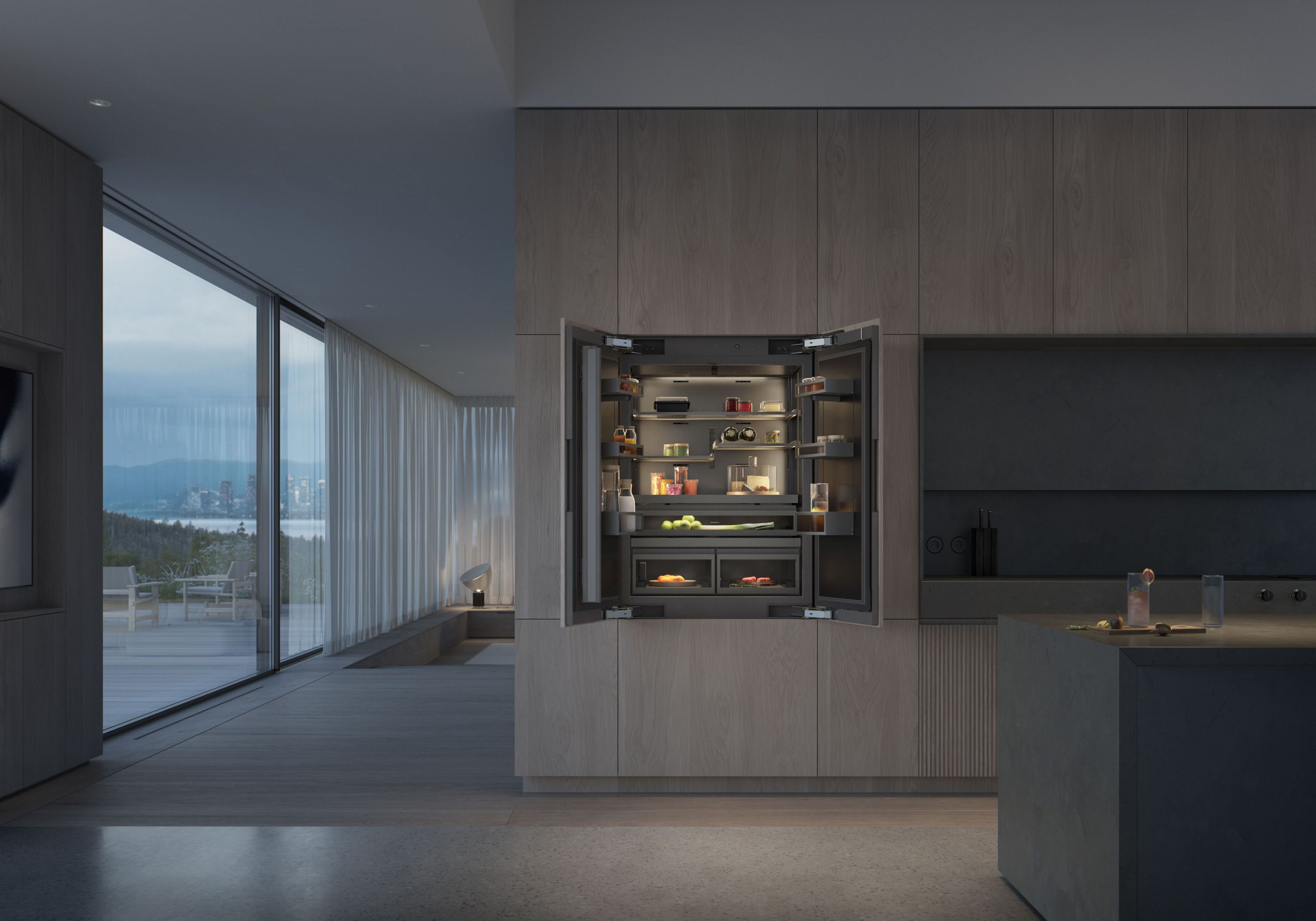 Комбинированный холодильник no frost с морозильной камерой GAGGENAU серия 400 ARCH-00123313