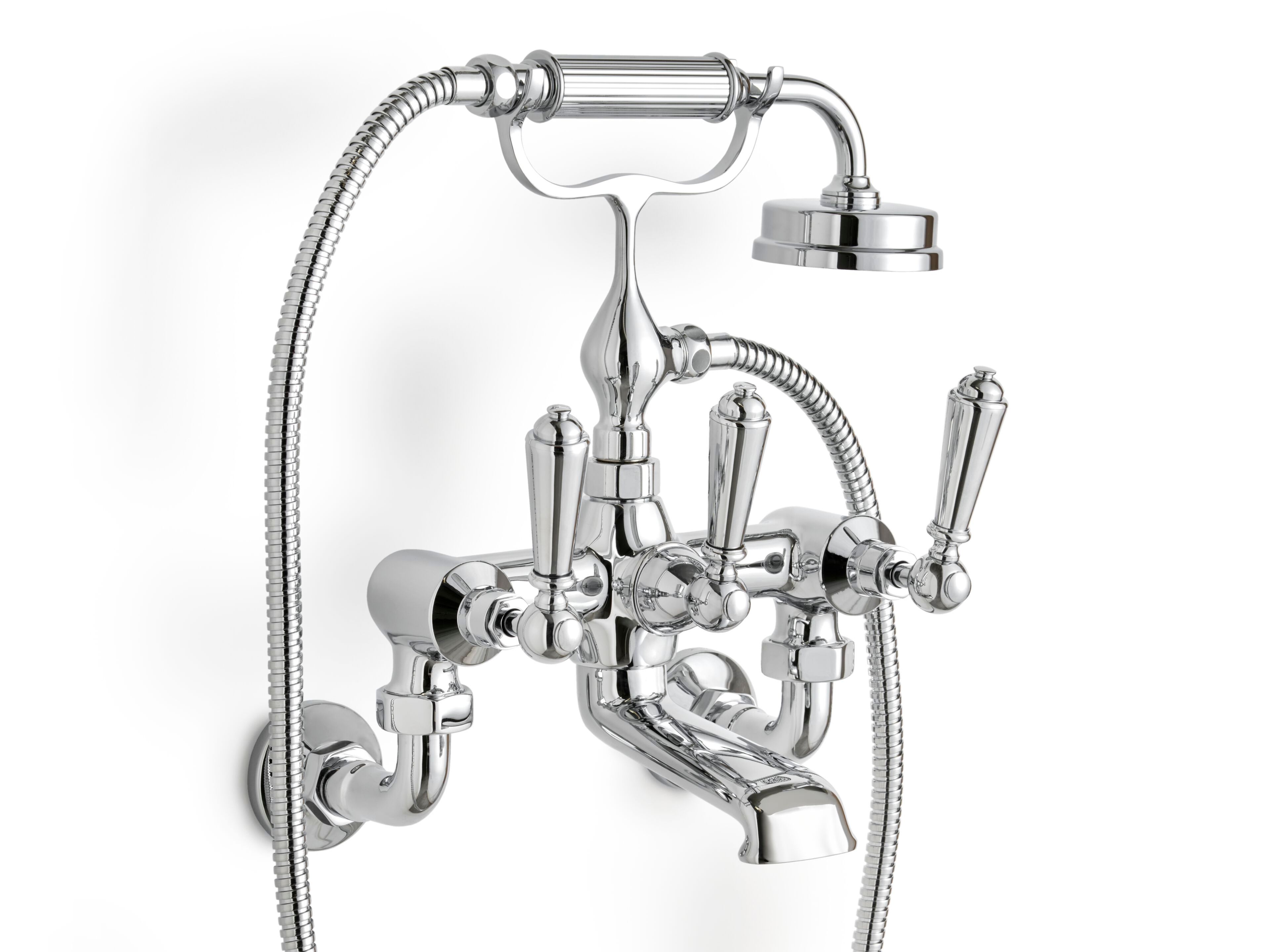 Настенный смеситель для ванны с 2 отверстиями и ручным душем Devon&Devon подпись ARCH-00093725 - Вид №1