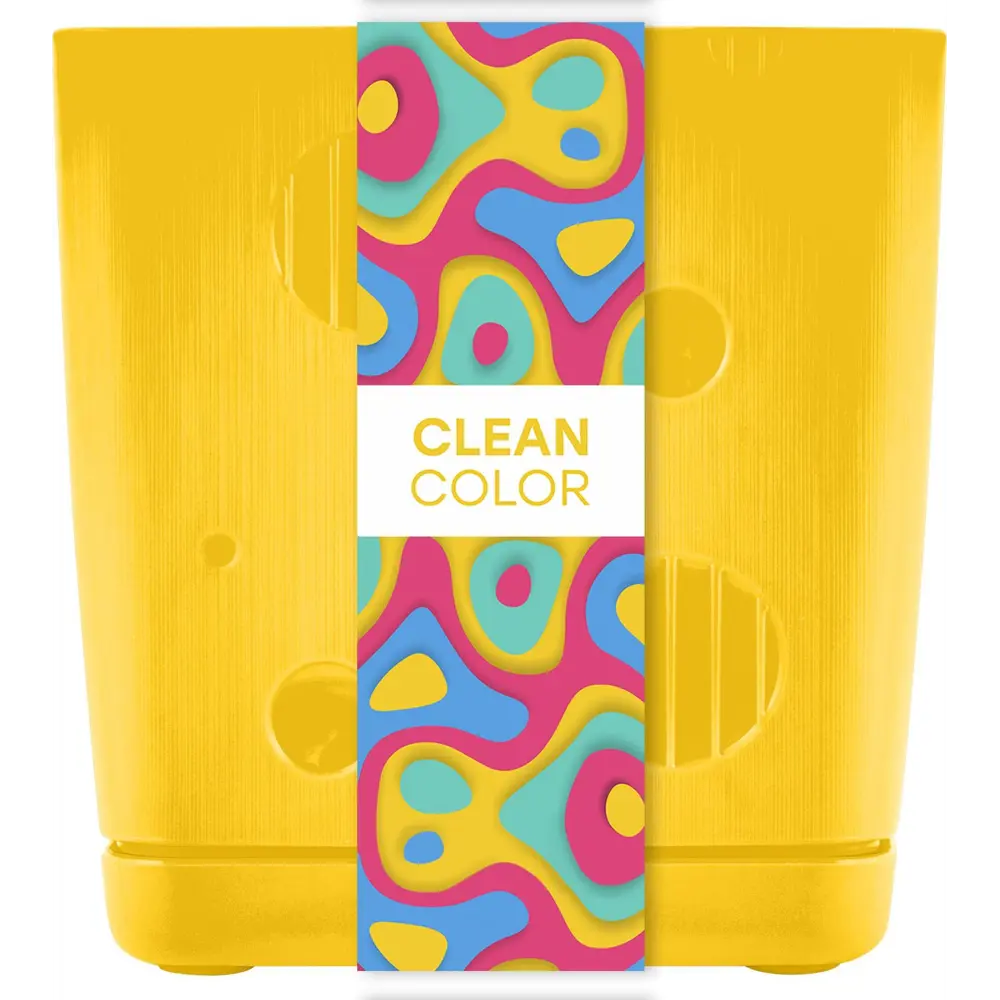 Горшок цветочный Clean Color 8.8x8.8 см h9 см v0.5 л пластик желтый 89351655 STLM-2101599 INGREEN
