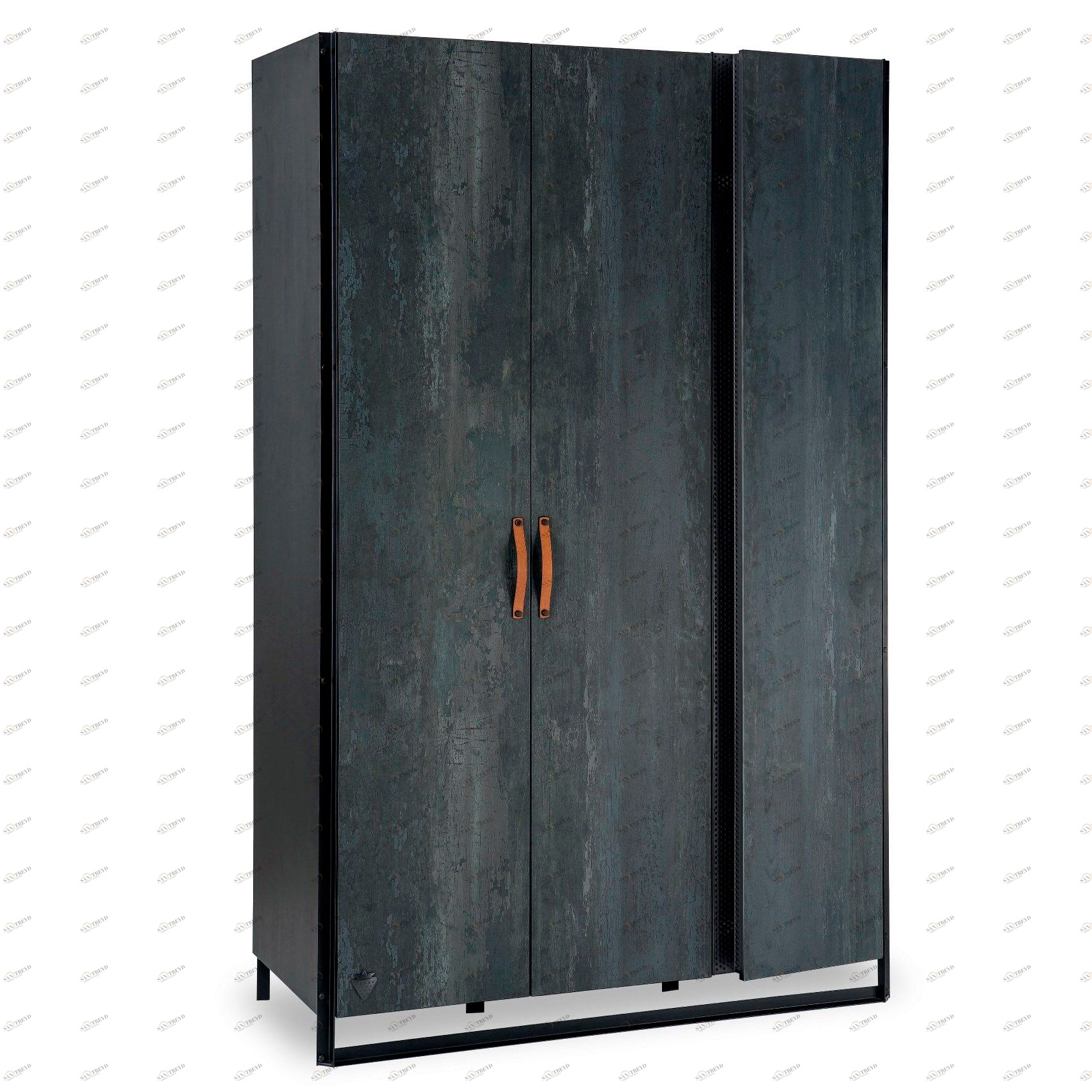 Шкаф трехстворчатый черный Dark Metal CILEK DARK METAL 00-3832563 Черный Santreyd 