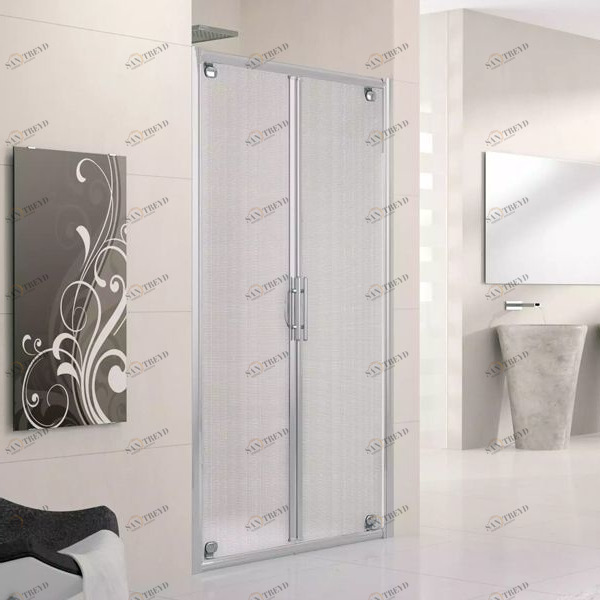 Двери в нишу 102 см LUNES B Novellini LUNES с серебристым профилем и стеклом Obscure LUNESB963B