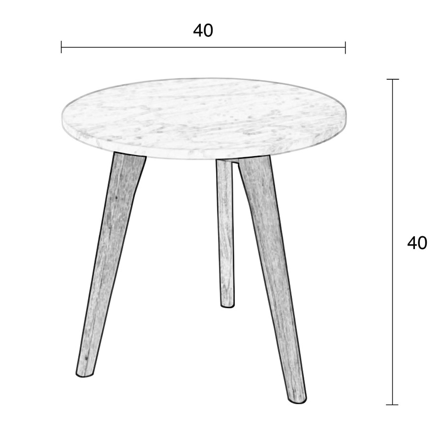 Столик White Stone М средний Zuiver 2300009 - Вид №10