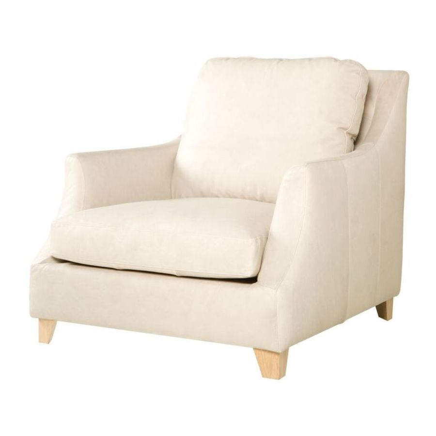 Кресло Rose, молочное, обивка Aniline Sits S1602 - Вид №3