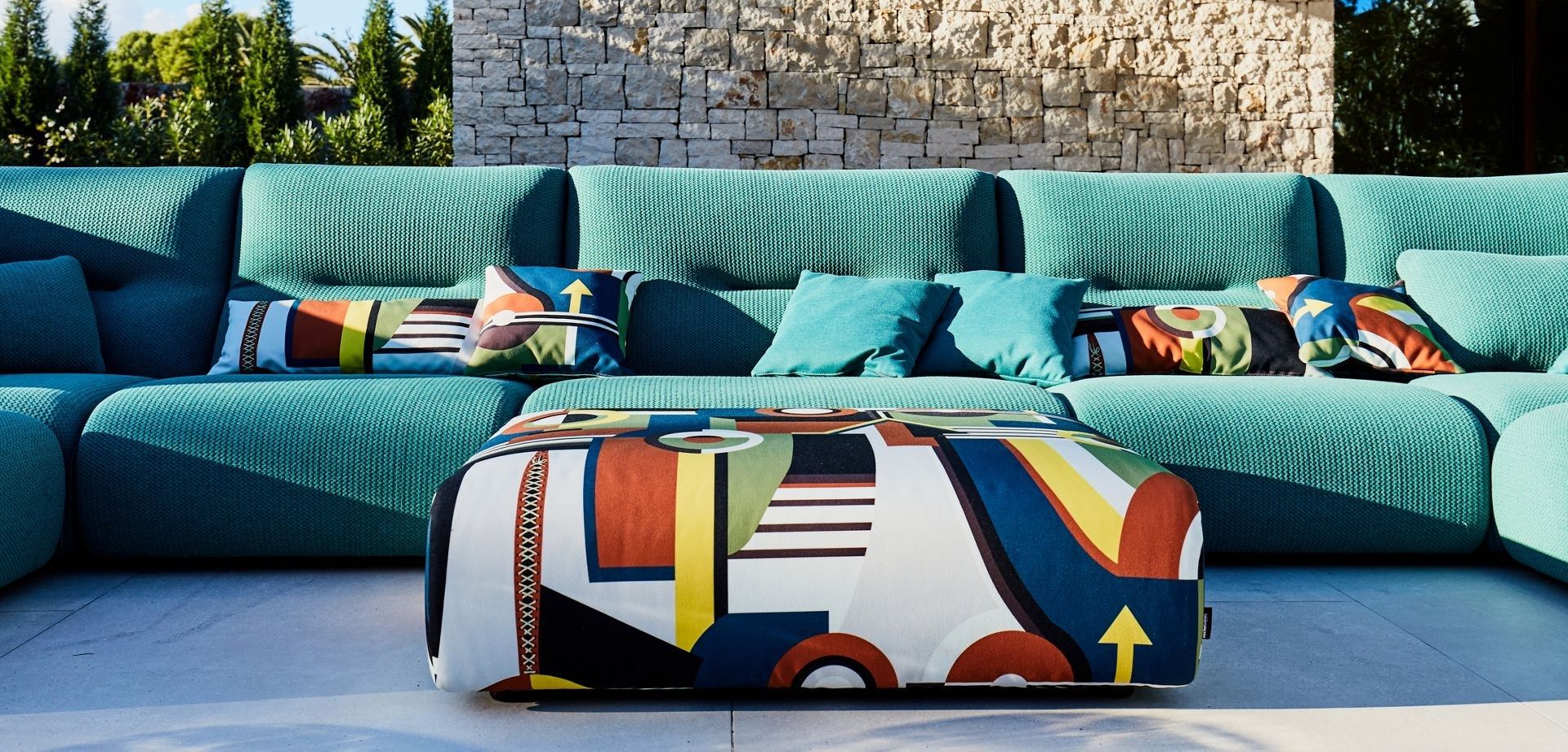 Секционный садовый диван из ткани ROCHE BOBOIS Temps Calme ARCH-00028174 - Вид №9