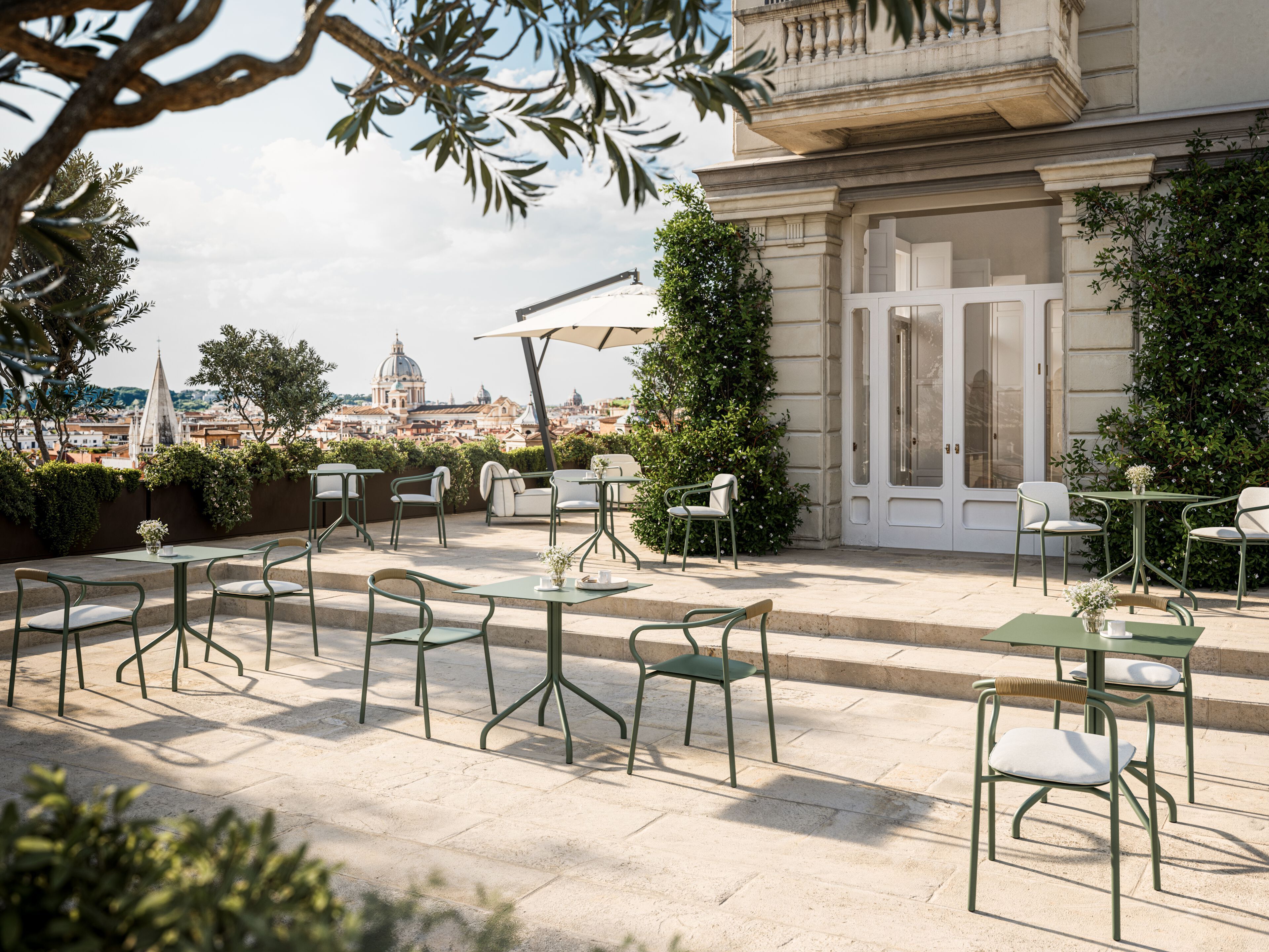 Алюминиевый круглый садовый стол Unopiù Salò ARCH-00036356 - Вид №4