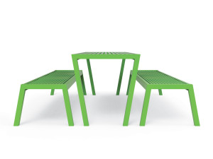 Прямоугольный стальной стол для общественных мест